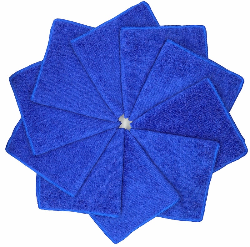 VeraSong Microfiber Dish Cloths Fast Drying Kitchen Cleaning Cloth Dish Rags Dust Cloths Ultra Absorbent Lint Free Washcloths 12inch x 12inch 10 Pack Dark Blue - Image 2